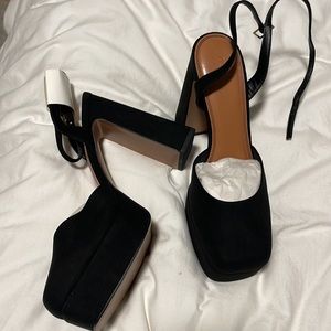 Black platform heels